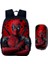Deadpool Karikatür Çocuk Okul Çantası Kalem Çantası Ilkokul Öğrencileri Omuz Çantası Büyük Kapasiteli Iki Parçalı Set (Yurt Dışından) 1