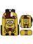 Sünger Bob Kare Pantolon Çocuk Okul Çantası Erkek ve Kadın Öğrenciler Omuz Çantası Anaokulu Sevimli Karikatür Kalem Çantası Crossbody Çanta Üç Set (Yurt Dışından) 1