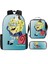 Sünger Bob Kare Pantolon Çocuk Okul Çantası Erkek ve Kadın Öğrenciler Omuz Çantası Anaokulu Sevimli Karikatür Kalem Çantası Crossbody Çanta Üç Set (Yurt Dışından) 1
