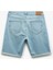 Pamuklu Katlamalı Paça Bermuda Slim Fit Denim Şort 5