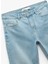 Pamuklu Katlamalı Paça Bermuda Slim Fit Denim Şort 6