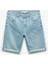 Pamuklu Katlamalı Paça Bermuda Slim Fit Denim Şort 4