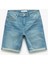 Katlamalı Paça Bermuda Slim Fit Denim Şort 4