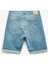 Katlamalı Paça Bermuda Slim Fit Denim Şort 5
