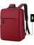 Büyük Kapasiteli Sırt Çantası Erkek Banliyö Iş Seyahat Sırt Çantası Eğlence Çantası USB Şarj Portu Renkli: Kırmızı/boyut: 30X41CM (Yurt Dışından) 1