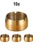 10 Adet Çelik Gold 8 cm Kafe Restaurant Lokanta Yuvarlak Kül Tablası Küllük 1