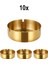 10 Adet Çelik Gold 8 cm Kafe Restaurant Lokanta Yuvarlak Kül Tablası Küllük 1