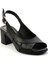 Siyah Leather Kadın Klasik Topuklu Ayakkabı K05040030303 3