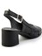 Siyah Leather Kadın Klasik Topuklu Ayakkabı K05040030303 4