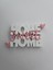 Home Sweet Home Yazılı Dekoratif Biblo - 3D Baskı Masaüstü Ev Dekoru (13X7X1,5 Cm) (Pembe-Beyaz) 3