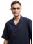 Yeni Sezon Kısa Kollu Gömlek Devrik Yaka Düğmeli Slim Fit 3