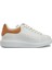 Oversize Beyaz Turuncu Erkek Deri Sneaker 1