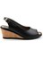 Siyah Leather Kadın Sandalet K05582032103 1
