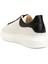 Oversized Siyah Beyaz Erkek Deri Sneaker 3