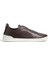 Koyu Kahverengi Logolu Erkek Deri Sneaker 1