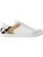 New Reeth Low Deri Süet ve Pamuklu Beyaz Erkek Sneaker 1