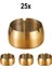 25 Adet Çelik Gold 8 cm Kafe Restaurant Lokanta Yuvarlak Kül Tablası Küllük 1