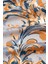 Buz Mavi Flower Desen Twill Ipek Eşarp 2