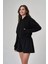 Kadın Fermuarlı Siyah Sweatshirt 1529109-SİYAH 1