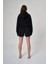 Kadın Fermuarlı Siyah Sweatshirt 1529109-SİYAH 2