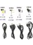 USB Güç Kablosu Kablosu Dc 5V Dc2.0/2.5/4.0/5.5mm 4'lü Set 5