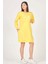 Hamile Hoodie Elbise Sarı 1