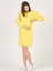 Hamile Hoodie Elbise Sarı 3