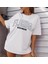 Bisiklet Yaka Baskılı T-Shirt - Beyaz 1