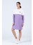 Hamile Blok Renk Sweat Elbise Lila 1