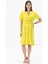 Hamile Bürümcük Kumaş Kısa Kollu Kemerli Elbise Limon Yeşili 2