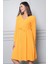 Hamile Önden Düğmeli ve Bağcıklı Uzun Kollu Viskon Elbise Mango 2