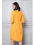 Hamile Önden Düğmeli ve Bağcıklı Uzun Kollu Viskon Elbise Mango 4