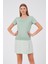 Hamile Kısa Kollu Mini Elbise Fıstık Yeşili 3