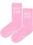 Pembe Logo Jakarlı Unisex Çocuk Çorap 1