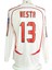 Milan'ın 2006-07 #13 Nesta Jersey Uzun Kollu Beyaz Futbol Forması 1