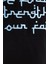 Erkek Kısa Kol Leather Embroidery In Arabic Siyah Tişört 5
