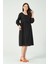 Hamile Midi Boy Truvakar Kol Brode Elbise Siyah 1