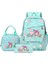 3pcs/Set My Melody Boys Girls Okul Okul Sırt Çantası Genç Gençlik Kızlar Kawaii Öğrenci Çocuk Rucksack Dizüstü Dizüstü Bilgisayar Kitapları Bag Mochila Renk: Yeşil (Yurt Dışından) 2
