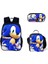 Sonic Ilkokul ve Ortaokul Öğrencileri Çizgi Film Periferik Okul Çantası Üç Parçalı Set (Yurt Dışından) 1