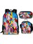 Muhteşem Dijital Sirk Ilkokul Öğrenci Okul Çantası Omuz Çantası Crossbody Çanta Üç Parça Set (Yurt Dışından) 1