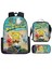 Sünger Bob Kare Pantolon Çocuk Okul Çantası Erkek ve Kadın Öğrenciler Omuz Çantası Anaokulu Sevimli Karikatür Kalem Çantası Crossbody Çanta Üç Set (Yurt Dışından) 1