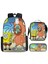 Sünger Bob Kare Pantolon Çocuk Okul Çantası Erkek ve Kadın Öğrenciler Omuz Çantası Anaokulu Sevimli Karikatür Kalem Çantası Crossbody Çanta Üç Set (Yurt Dışından) 1