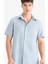 %100 Pamuk Regular Fit Polo Yaka Yazlık Kısa Kollu Gömlek D8613AX25SM 1