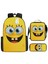 Sünger Bob Kare Pantolon Çocuk Okul Çantası Erkek ve Kadın Öğrenciler Omuz Çantası Anaokulu Sevimli Karikatür Kalem Çantası Crossbody Çanta Üç Set (Yurt Dışından) 1