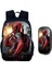 Deadpool Karikatür Çocuk Okul Çantası Kalem Çantası Ilkokul Öğrencileri Omuz Çantası Büyük Kapasiteli Iki Parçalı Set (Yurt Dışından) 1