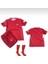 Türkiye Euro 2024 Çocuk 3'lü Set Hediyeli Kırmızı Milli Takım Forması 1