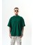 Erkek High Nakışlı Oversize T-Shirt Nefti 2