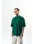 Erkek High Nakışlı Oversize T-Shirt Nefti 3