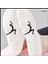 Figürlü Pilates Çorabı Yoga Abs Kaydırmaz Silikon Taban Dans Bale Fitness Spor Çorabı 2'li Set 5