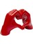 Heart Hands Kırmızı Dekoratif Obje 2